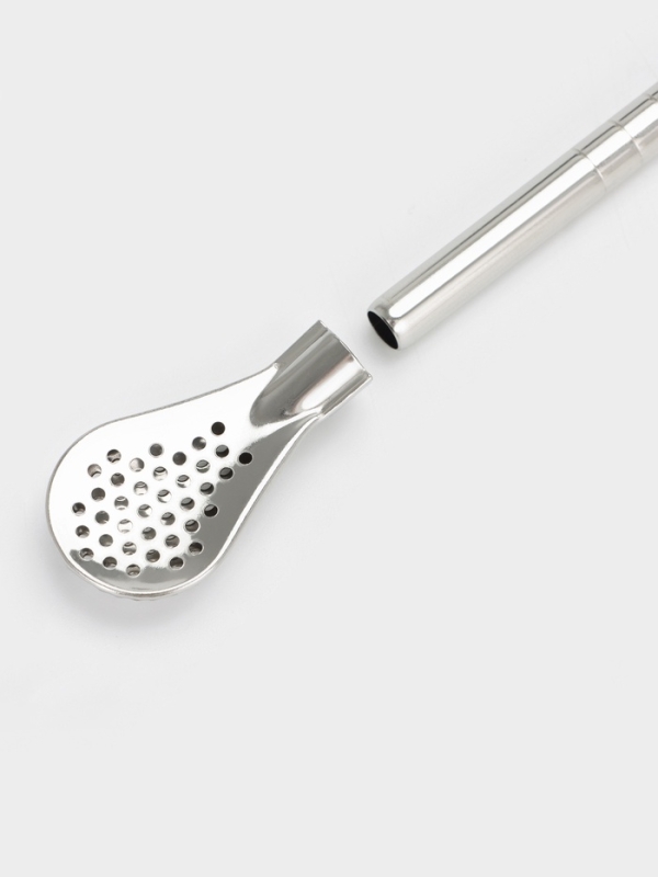 Калабас для чая Мате 240 мл и бомбилья с щеткой для чистки, набор для приготовления, черный   107851