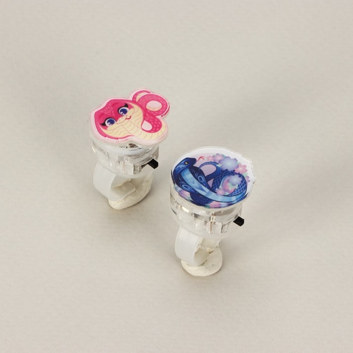 Кольцо с огоньком новогоднее &laquo;Змейка&raquo;, на Новый год, микс, 3 х 3 х 3 см