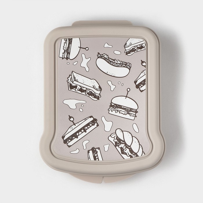 Бутербродница RICCO, 17&times;13&times;4.2 см, с декором Чемита