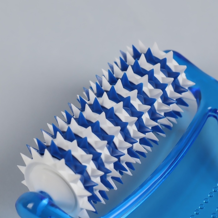 Массажёр «Рефлекс», 18 × 9 × 3 см, универсальный, с шипами, цвет синий/белый Массажёр «Рефлекс», 18 × 9 × 3 см, универсальный, с шипами, цвет синий/белый