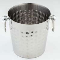 Ведро для льда из нержавеющей стали &laquo;Чеканный&raquo;, 3,5 л, 23,5&times;18,5&times;18,5 см, 201 сталь, цвет серебряный