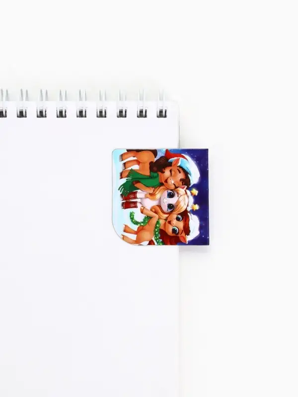 Магнитные закладки "Лошадка", на открытке, 4 шт