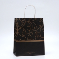 Пакет подарочный крафтовый "Поздравляю" 27 х 22 х 11 см, 120 г/м&sup2;