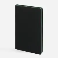 Ежедневник Trait, недатированный, черный с зеленым
