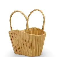 Корзина пластик 16 х 19 х 10 см, ручка__ бежевый