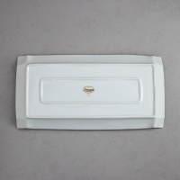 Селедочница Kabab Platter, большая, 45,5&times;23&times;3,5 см, золотая обводка, фарфор, Иран