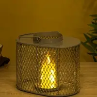 Подсвечник фонарь со стеклянной колбой 19,5х23х15,5 см, d 10 см, металл, цв. серый