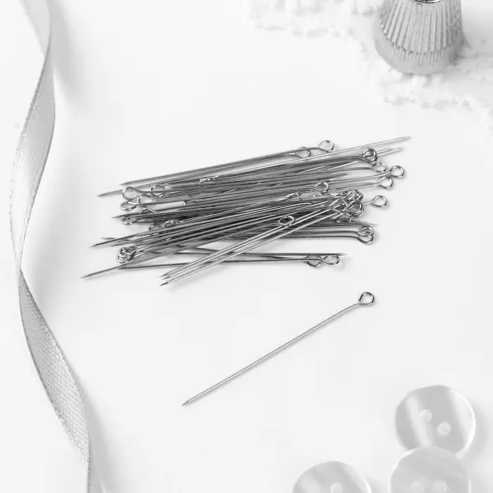 Булавки портновские, 43 мм, 40 шт., цвет серебряный