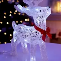 Светильник фигура светодиодная &laquo;Олень&raquo;, 40 см, 50 LED, 220V, БЕЛЫЙ