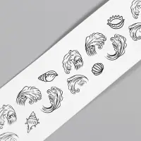 Переводная тату на тело чёрная &laquo;Браслет. Ракушки&raquo;, 20&times;3 см