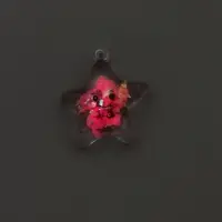 Подвеска для творчества акрил "Улыбчивая звёздочка" светится в темноте МИКС 3х2,7х1 см