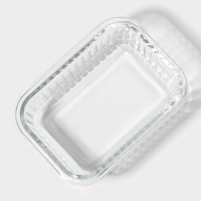 Контейнер для еды из жаропрочного стекла Доляна &laquo;Данте&raquo;, прямоугольный, 370 мл, 14,5&times;10,5&times;5,5 см