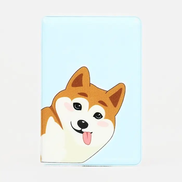 Обложка для проездного, пропуска, цвет голубой