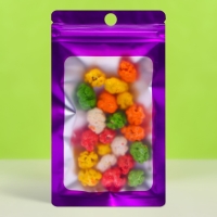 Пакет Зип-лок с окном, с еврослотом, фиолетовый, 8 х 12 см набор 20шт      10664558