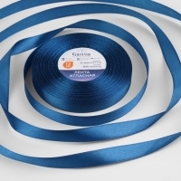 Лента атласная, 12 мм &times; 33 &plusmn; 2 м, цвет тёмно-синий №038