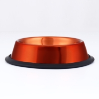 Миска с нескользящим основанием декоративная цветная, 230 мл, медная Миска с нескользящим основанием декоративная цветная, 230 мл, медная