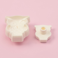 Печати для теста и мастики Доляна &laquo;Совушка&raquo;, набор 2 шт, пластик, молочные