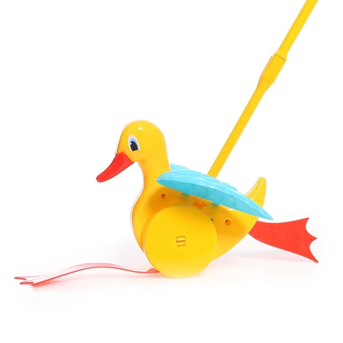 Каталка с ручкой &laquo;Утёнок Кряк&raquo;, со звуковым устройством, МИКС
