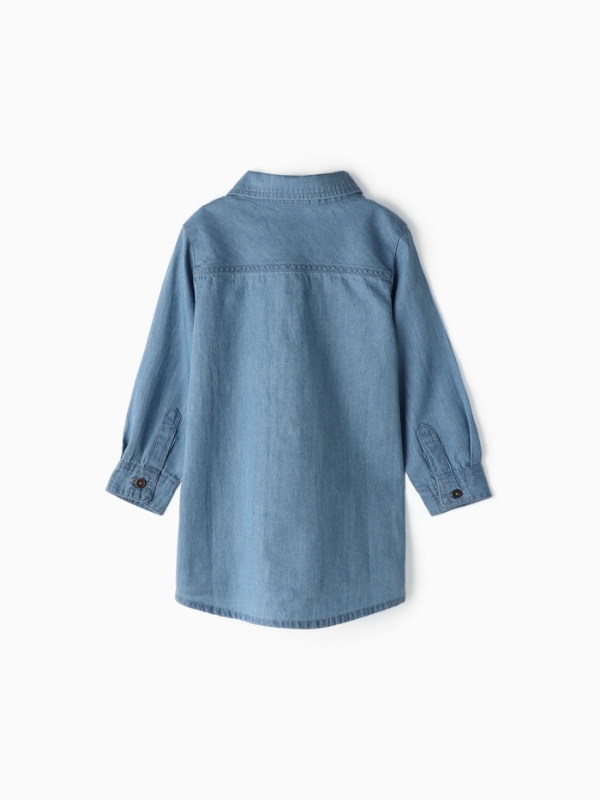 Рубашка детская джинсовая KAFTAN р. 34 (122-128 см), голубой