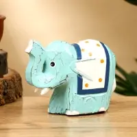 Сувенир &laquo;Слонёнок&raquo;, 12&times;5&times;9 см, дерево, бирюзовый