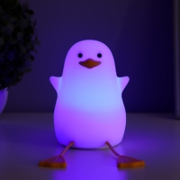 Ночник-мякиш "Уточка" LED USB АКБ бело-желтый 9х9х20 см