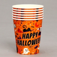 Стакан бумажный &laquo;Счастливого хэллоуина&raquo;, в наборе 6 шт.