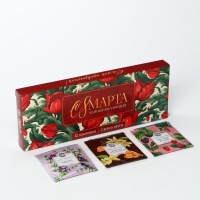Подарочный чай &laquo;С 8 марта&raquo; 3 вкуса, 12 пакетиков