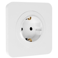 Розетка одноместная, серия "Circular", 16 А, скрытая, с з/к, белая Розетка одноместная, серия "Circular", 16 А, скрытая, с з/к, белая