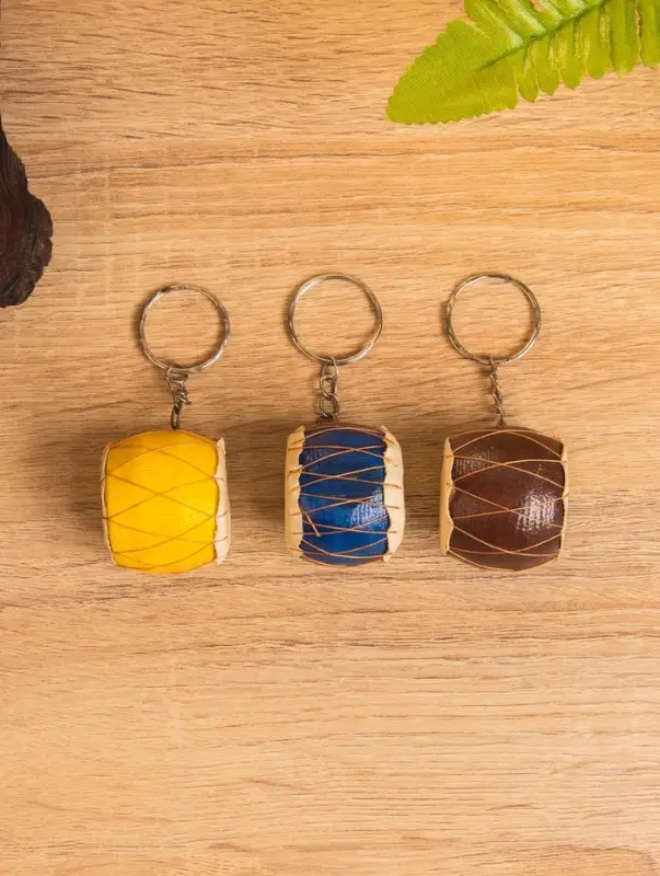 Сувенир брелок "Барабан" махагон, МИКС, 3,5х3,5х3 см