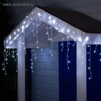 Гирлянда &laquo;Бахрома&raquo; 4 &times; 0.6 м, IP44, белая нить, 180 LED, свечение белое, мерцание белым, 220 В