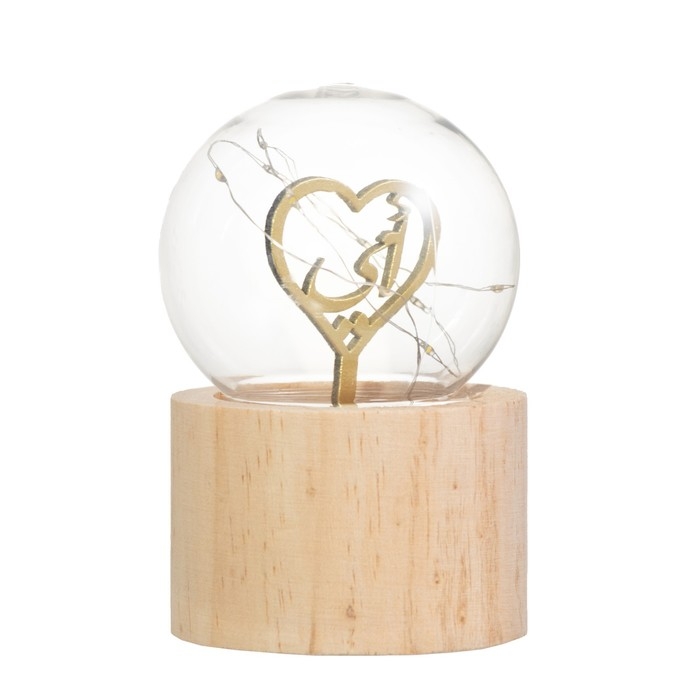 Ночник &laquo;Шар-сердце&raquo; LED 3хAG10 шар 8см 6,5х6,5х11,5см