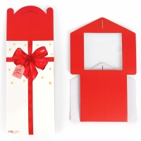 Коробка кондитерская с окном, сундук, &laquo;Бант&raquo;, 20 х 20 х 20 см