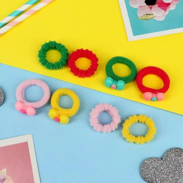 Резинка для волос "Прелесть" (набор 8 шт) бантик, микс