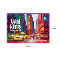 Альбом д/рис А4 48л греб Акварельный мир, обл мел карт, бл офс 100г/м2, МИКС Альбом д/рис А4 48л греб Акварельный мир, обл мел карт, бл офс 100г/м2, МИКС