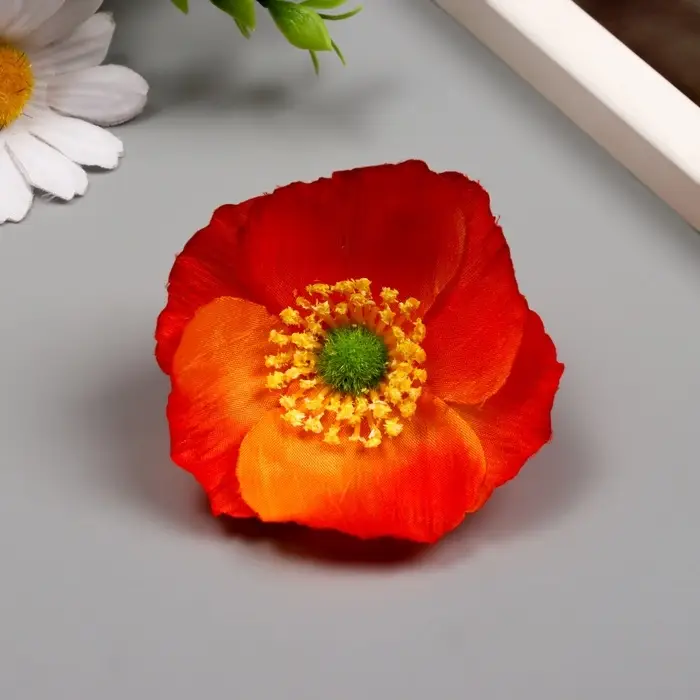 Бутон на ножке для декорирования &laquo;Рудбекия оранжевая&raquo;, 6.5&times;6.5 см