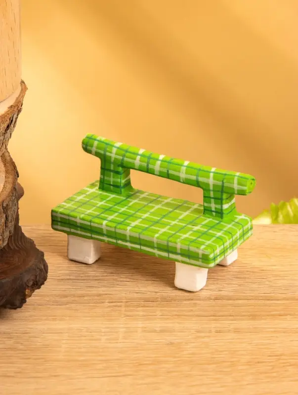 Сувенир дерево "Скамейка" цв. зелёный, 8,5х4х5 см