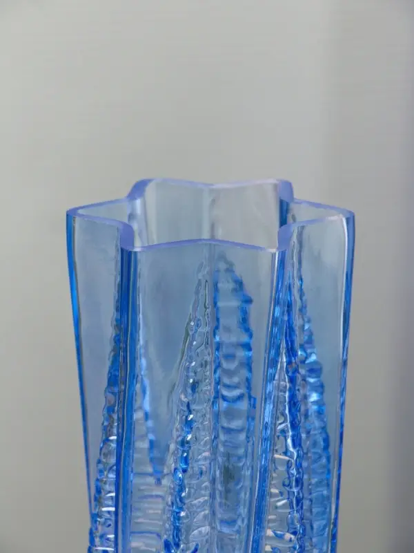 Ваза стекло настольная "Флоранс" 25х11х9 см, голубой