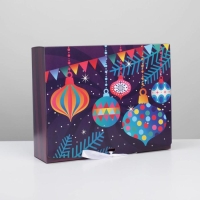 Коробка подарочная новогодняя складная двухсторонняя &laquo;Сияй в Новом году&raquo;, 31 х 24.5 х 8 см, Новый год