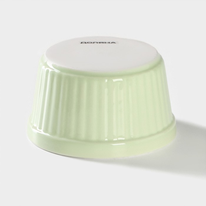 Рамекин из жаропрочной керамики Доляна &laquo;Нюд&raquo;, 200 мл, 9&times;5 см, цвет зелёный