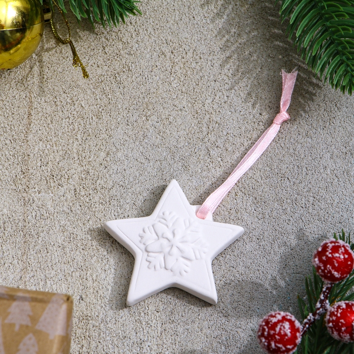 Новый год! Набор ёлочных украшений под раскраску 4 шт. «Единороги» с подвесом, кисть Новый год! Набор ёлочных украшений под раскраску 4 шт. «Единороги» с подвесом, кисть