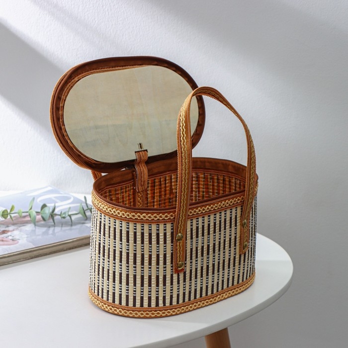 Корзина для хранения Доляна Nature, 24&times;14,5&times;14,5 см, бамбук