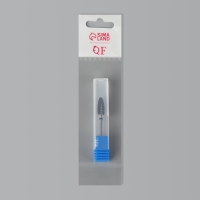 Фреза керамическая для маникюра &laquo;Кукуруза&raquo;, средняя нарезка, 6 &times; 15 мм, в пластиковом футляре, цвет чёрный