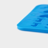 Форма для кондитерских украшений Доляна &laquo;С Днём рождения&raquo;, силикон, 21,5&times;11,5 см, 49 ячеек (1,8&times;1,3 см), цвет синий