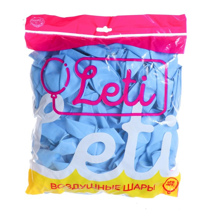 Шар латексный 12 Шар латексный 12", пастель, набор 100 шт., цвет голубой