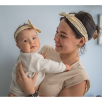 Повязка на голову для мамы и дочки &laquo;Набор для фотосессии&raquo;, 2 шт., цвет бежевый, Крошка Я