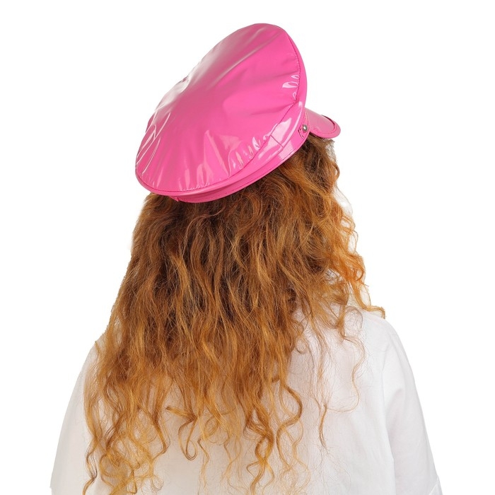 Карнавальная шляпа &laquo;Фуражка&raquo; розовая, с пайетками, р. 56&ndash;58