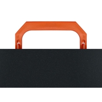 Папка портфель А4, 700 мкм, 1 отделение, Calligrata, чёрный с оранжевыми элементами отделки Папка портфель А4, 700 мкм, 1 отделение, Calligrata, чёрный с оранжевыми элементами отделки