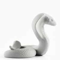 Подставка для телефона новогодний сувенир &laquo;Новый год: Кобра&raquo;, серая, 8,5 х 7,5 см