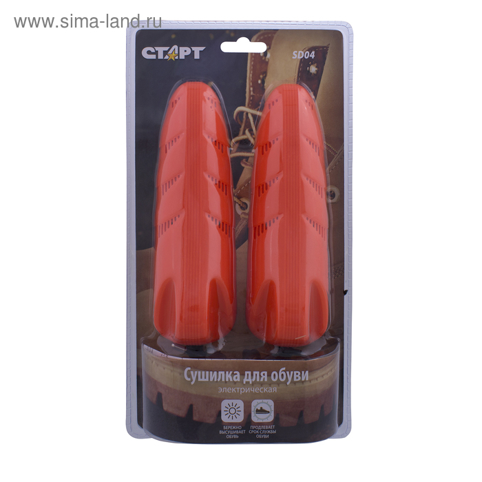 Сушилка для обуви "Старт" SD04, 12 Вт, 15 см, индикатор, оранжевая