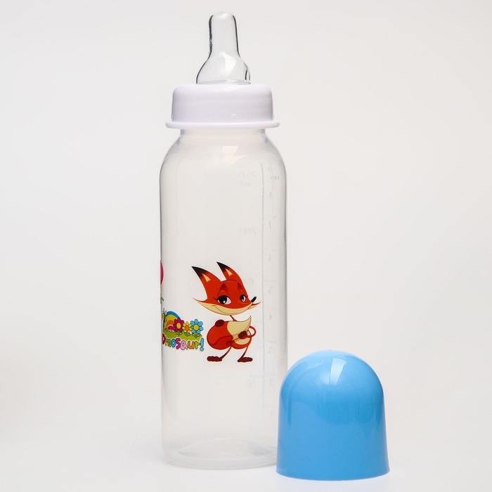 Бутылочка для кормления &laquo;Весёлые животные&raquo;, классическое горло, 250 мл., от 3 мес., цвета МИКС